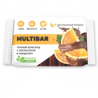 Темный шоколад с апельсином и миндалем Multibar, 95 г 